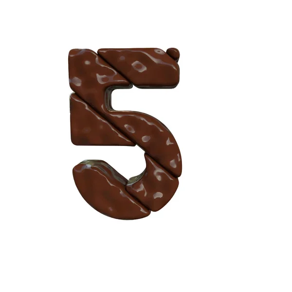 Chocolate Symbol Made Diagonal Bars Number — Stock Vector