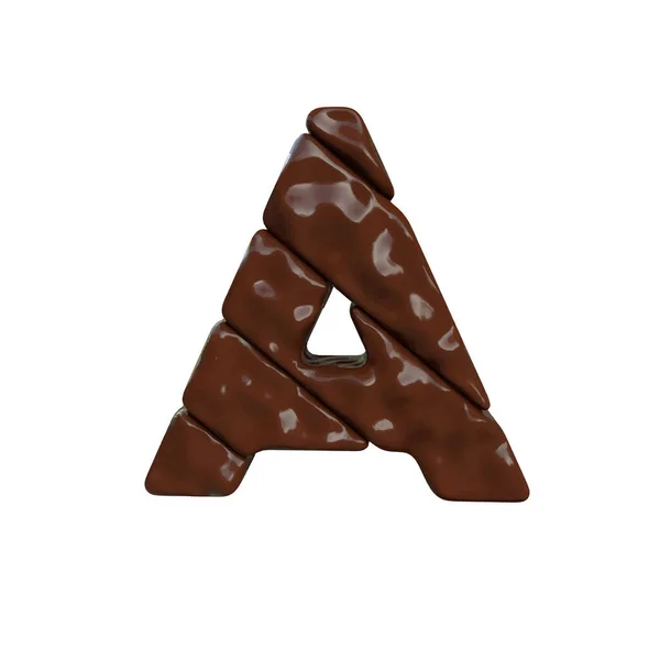 Cioccolato Simbolo Fatto Barre Diagonali Lettera — Vettoriale Stock