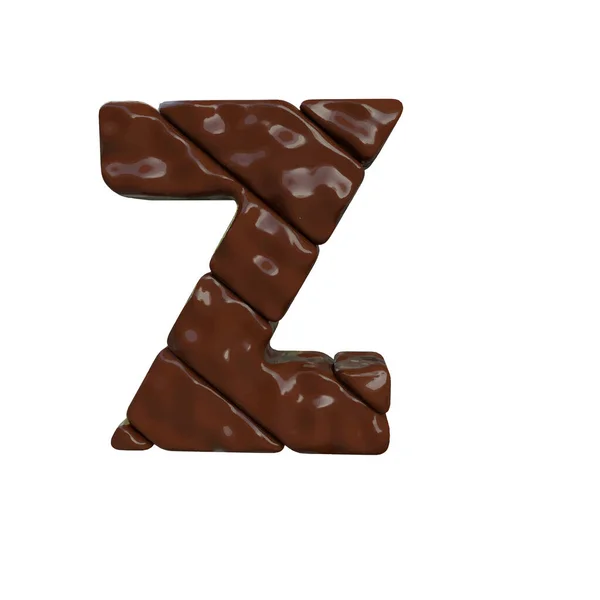 Шоколадный Символ Диагональных Полос Буква — стоковый вектор