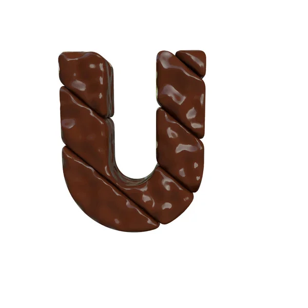 Шоколадный Символ Диагональных Полос Буква — стоковый вектор