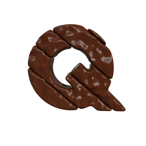 Chocolade Symbool Gemaakt Van Diagonale Staven Letter — Stockvector