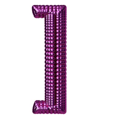 Mor 3 boyutlu kürelerden oluşan sembol