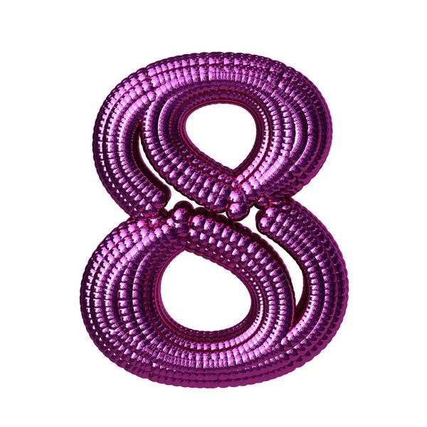 Símbolo Hecho Esferas Púrpura Número — Archivo Imágenes Vectoriales