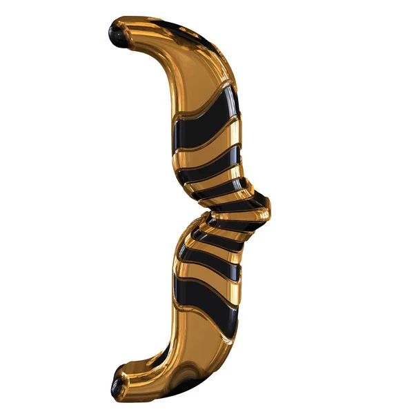 Schwarz Goldenes Symbol Mit Riemen — Stockvektor