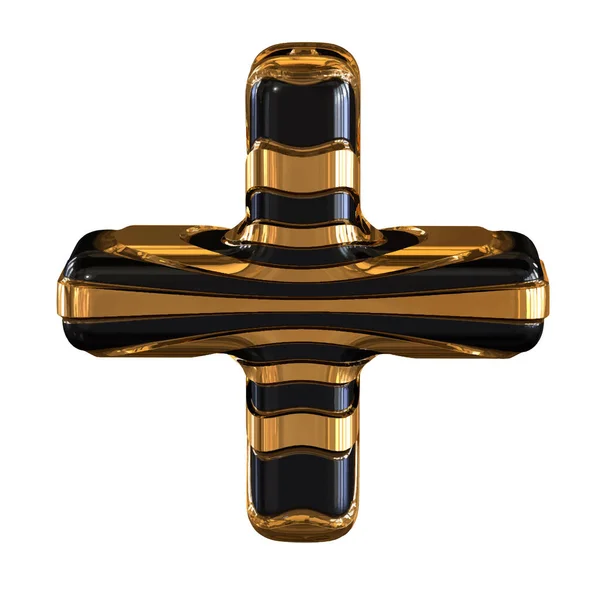 Schwarz Goldenes Symbol Mit Riemen — Stockvektor