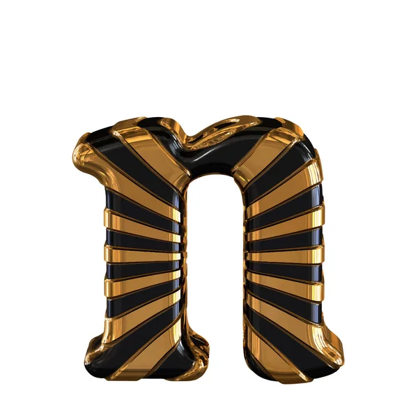 Nero Oro Simbolo Con Cinghie Lettera — Vettoriale Stock