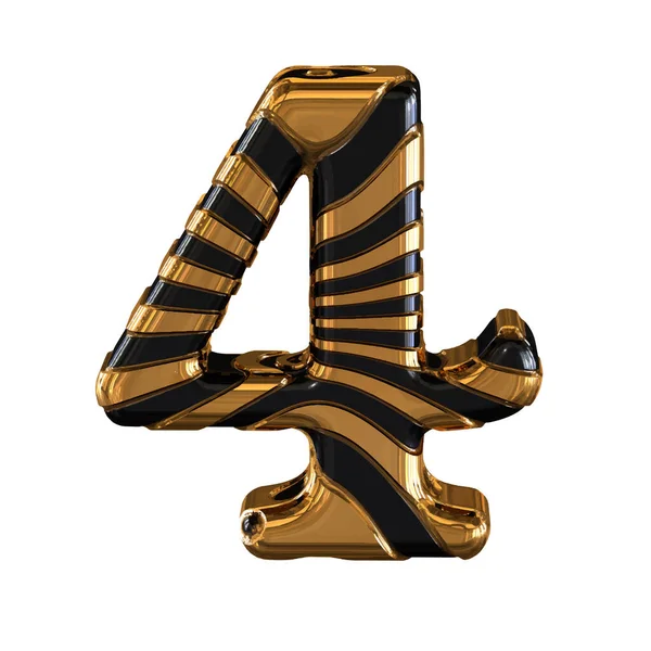 Nero Oro Simbolo Con Cinghie Numero — Vettoriale Stock