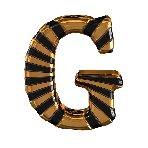 Schwarz Goldenes Symbol Mit Riemen Buchstabe — Stockvektor