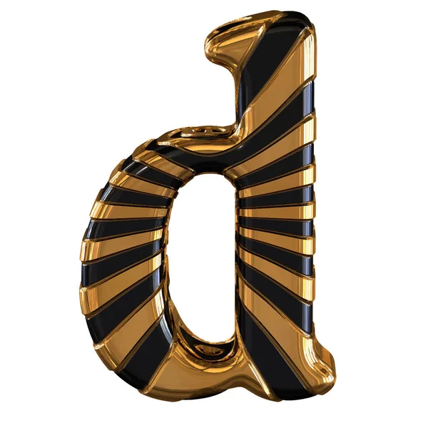 Черный Золотой Символ Ремнями Буква — стоковый вектор