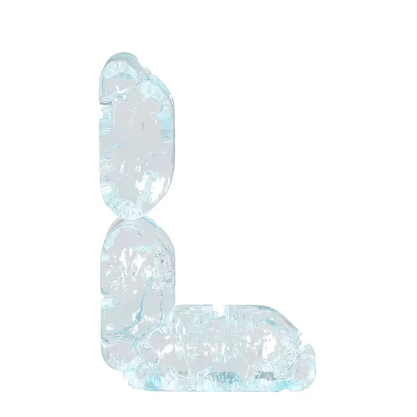 Digital Symbol Made Ice Letter — Stock Vector