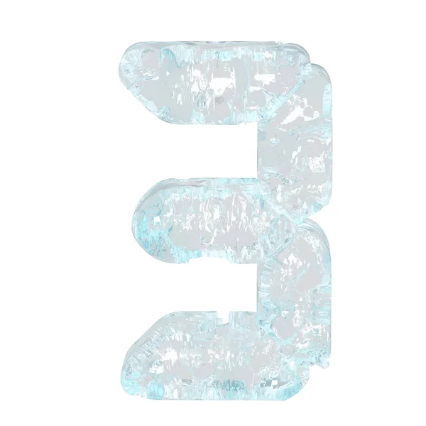 Digital Symbol Made Ice Number — Stockový vektor