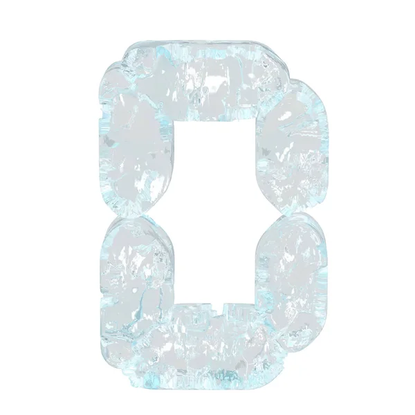 Digital Symbol Made Ice Letter — Vetor de Stock