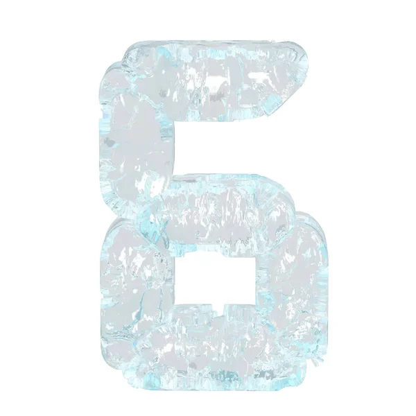 Digital Symbol Made Ice Number — Wektor stockowy