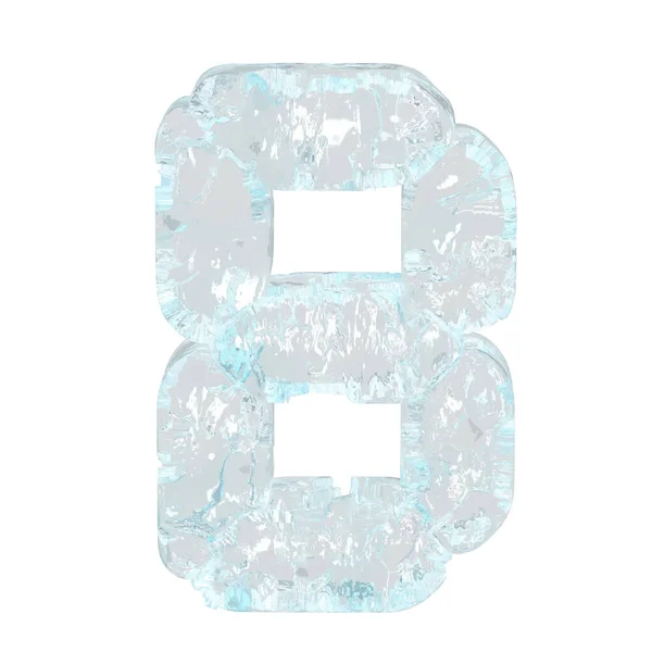 Digital Symbol Made Ice Letter — стоковый вектор