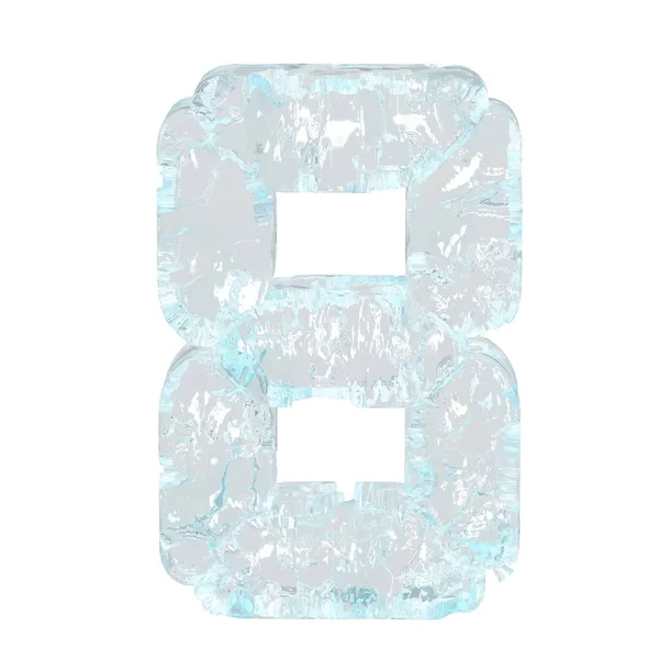 Digital Symbol Made Ice Number — Vettoriale Stock