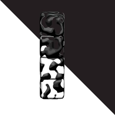 Şeffaf arkaplanı olan bir sembol. harf!