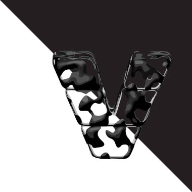 Şeffaf arkaplanı olan bir sembol. V harfi