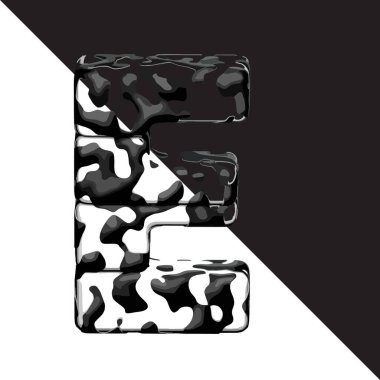 Şeffaf arkaplanı olan bir sembol. E harfi