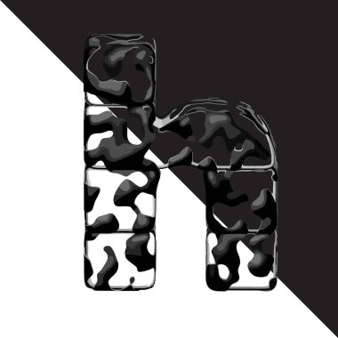 Şeffaf arkaplanı olan bir sembol. h harfi