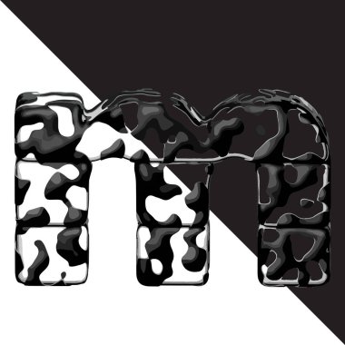 Şeffaf arkaplanı olan bir sembol. M harfi