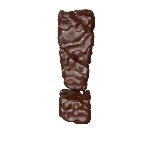 Símbolo Feito Chocolate — Vetor de Stock