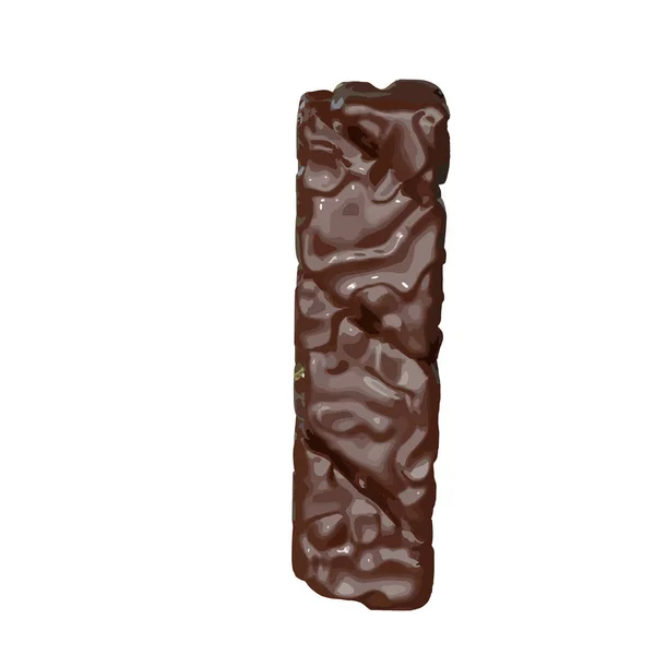 Símbolo Hecho Chocolate Letra — Vector de stock