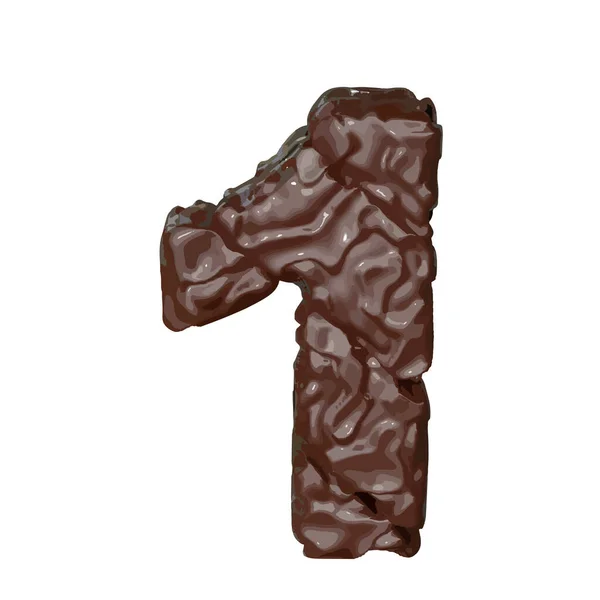Çikolatadan Yapılmış Sembol Numara — Stok Vektör