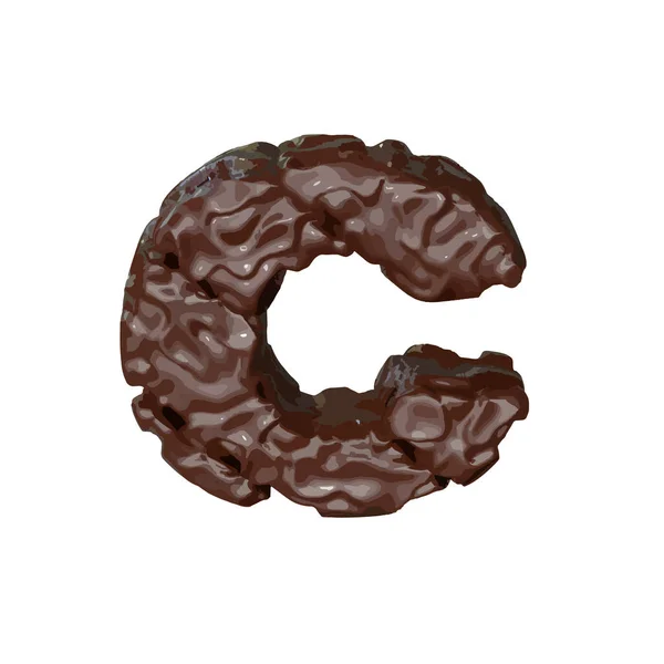 Symbole Chocolat Lettre — Image vectorielle