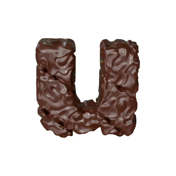 Das Symbol Aus Schokolade Buchstabe — Stockvektor