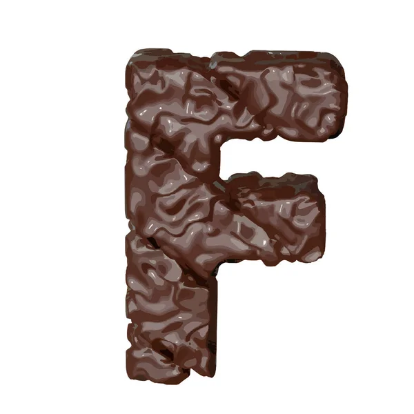 Símbolo Feito Chocolate Letra — Vetor de Stock