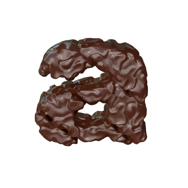 Simbolo Fatto Cioccolato Lettera — Vettoriale Stock