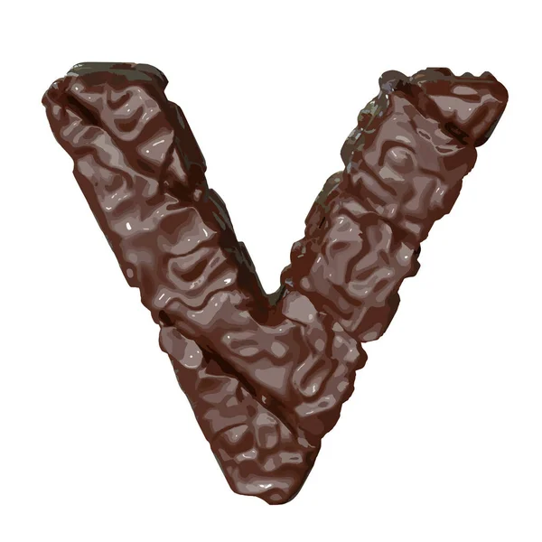Çikolatadan Yapılmış Sembol Harfi — Stok Vektör