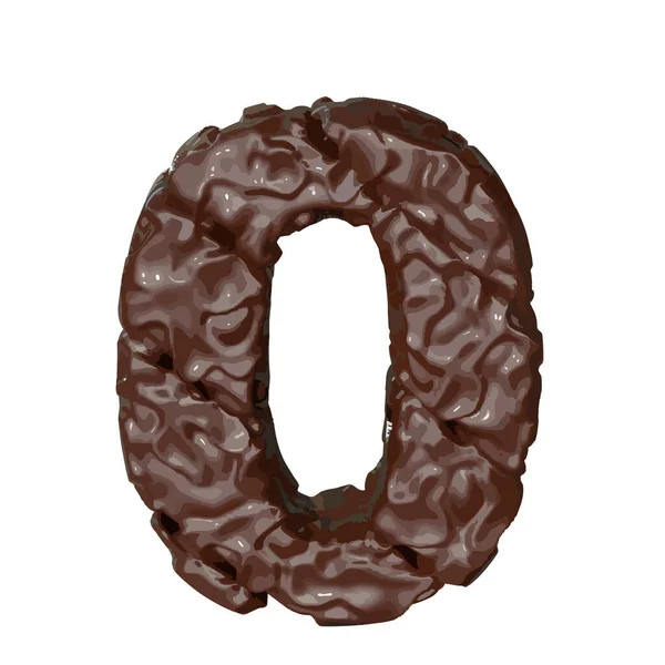 Symbole Chocolat Numéro — Image vectorielle