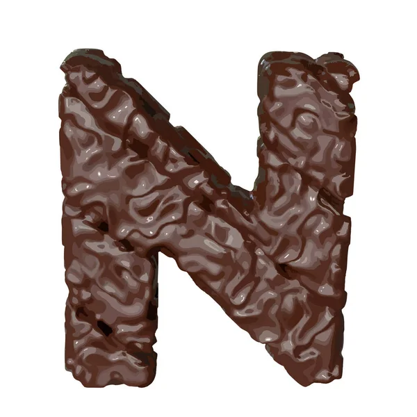 Das Symbol Aus Schokolade Buchstabe — Stockvektor