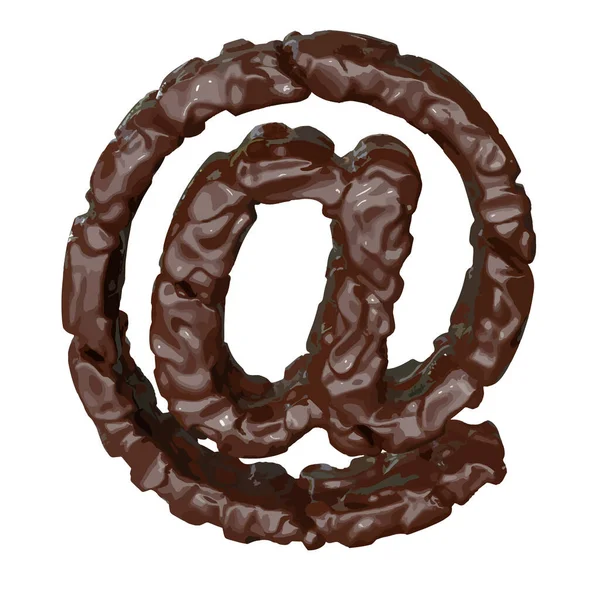 チョコレートで作られた3Dシンボル — ストックベクタ
