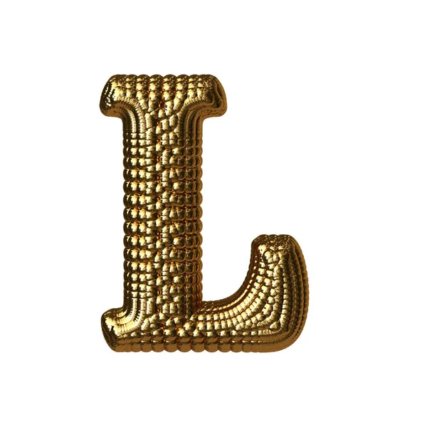 Symbol Made Gold Spheres Letter — 图库矢量图片