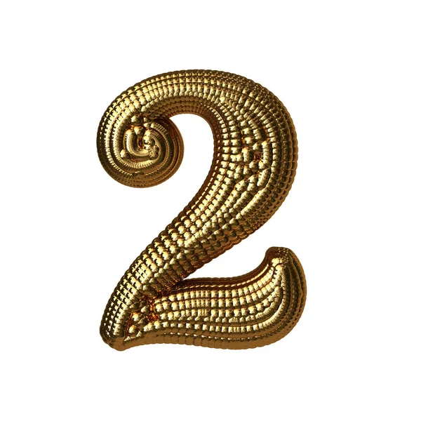 Symbol Made Gold Spheres Number —  Vetores de Stock