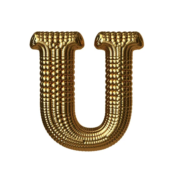 Symbol Made Gold Spheres Letter — Vettoriale Stock