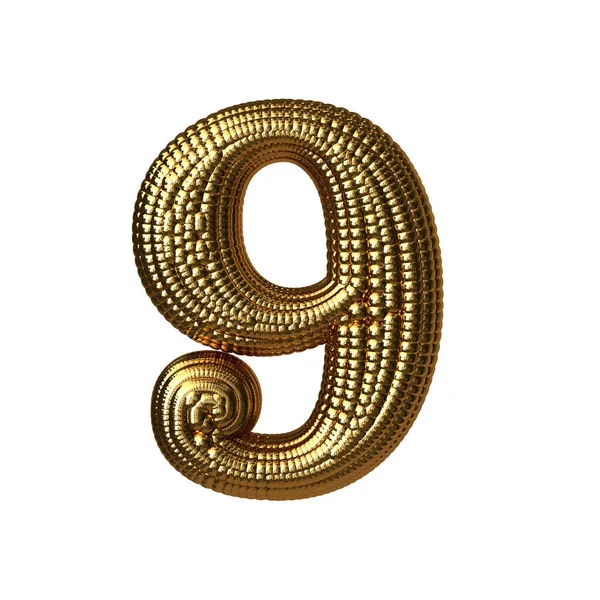 Σύμβολο Φτιαγμένο Από Χρυσές Σφαίρες Αριθμός — Διανυσματικό Αρχείο