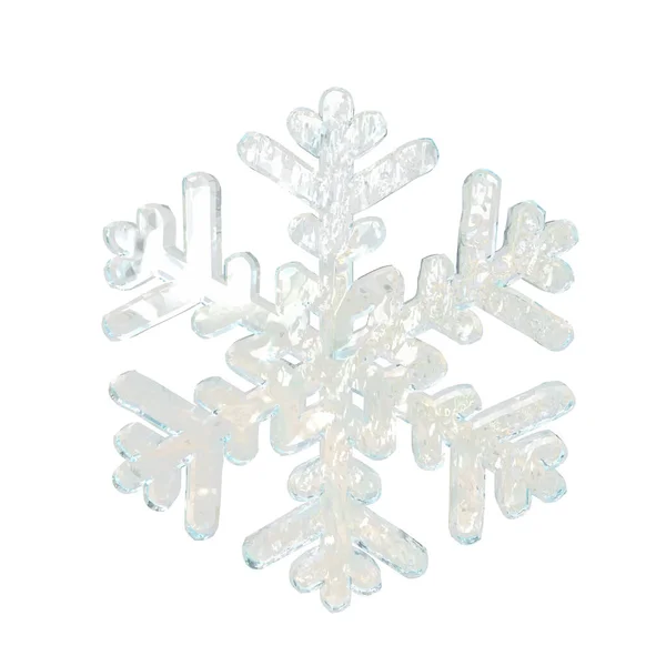Transparente Schneeflocke Aus Eis lizenzfreie Stockillustrationen