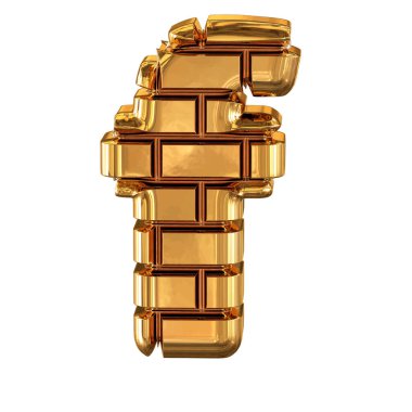 Altın tuğlalardan yapılmış sembol. F harfi