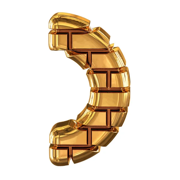 Symbol Made Gold Bricks — Stock Vector