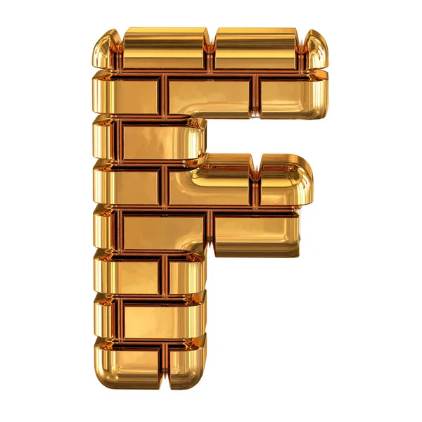 Symbol Zlatých Cihel Písmeno — Stockový vektor