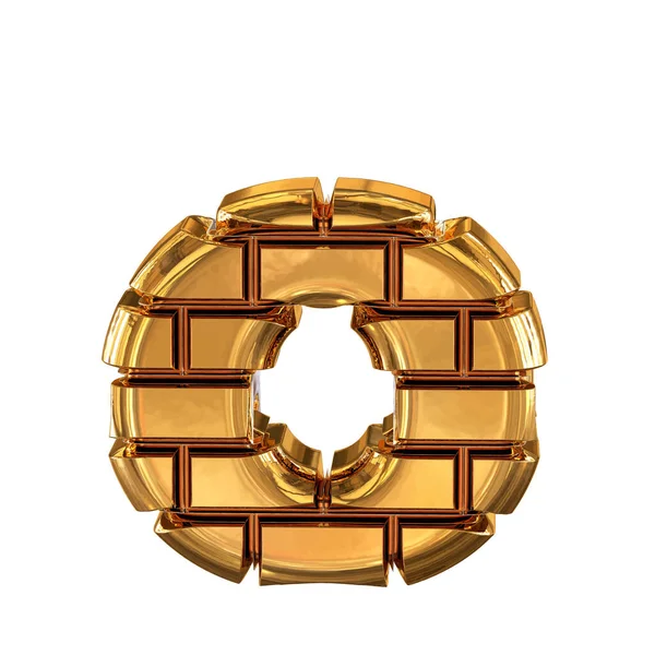 Simbol Yang Terbuat Dari Emas Batangan Huruf - Stok Vektor