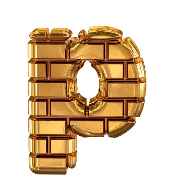 Symbolen Gjord Guldtackor Bokstav — Stock vektor