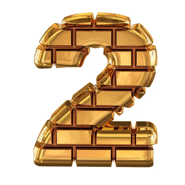 Symbol Zlatých Cihel Číslo — Stockový vektor