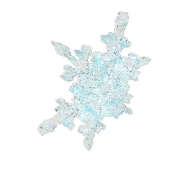 stock vector Transparent 3d snowflake made from ice