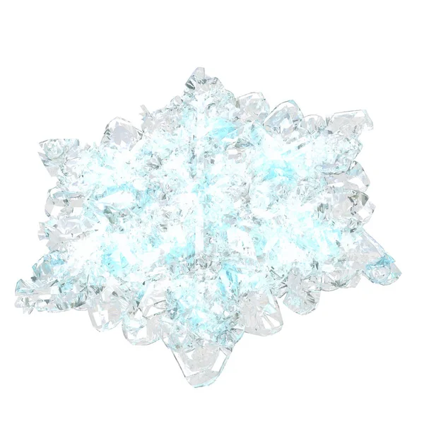 Transparente Schneeflocke Aus Eis — Stockvektor