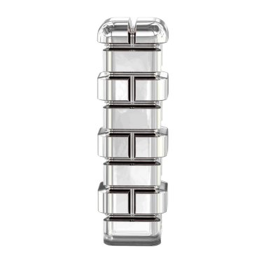 Gümüş tuğlalardan yapılmış 3D sembol. 1 numara.