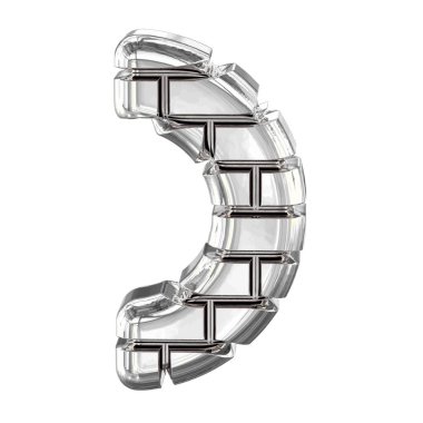 Gümüş tuğlalardan yapılmış 3D sembol..